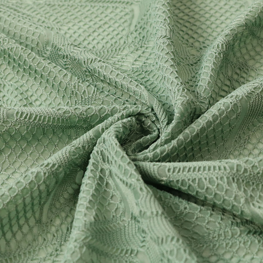 Luxury Spandex Dark Green Polyester Knitted Jacquard Fabric for Dresses and  Curtains NWKD-6454 – China Simer Tex