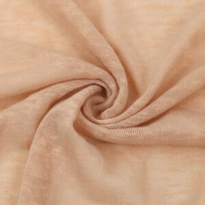 Beige Melange Thick Slub Knitting Single Jersey Polyester Fabric for Casual Wear Sportswear  Active Wear  and Home Textile NWKD-6326